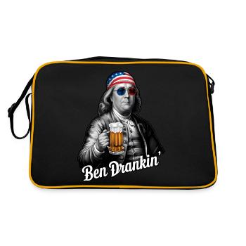 Ben Drankin 4th of July Franklin Benjamin USA - Retro Bag - black/gold - Back