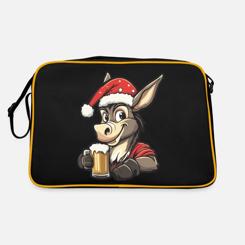 Âne Bière de Noël Drôle Sac Retro
