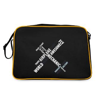 airplane - Retro Bag - black/gold - Back