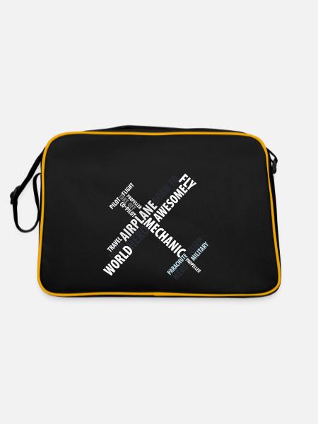 airplane - Retro Bag - black/gold