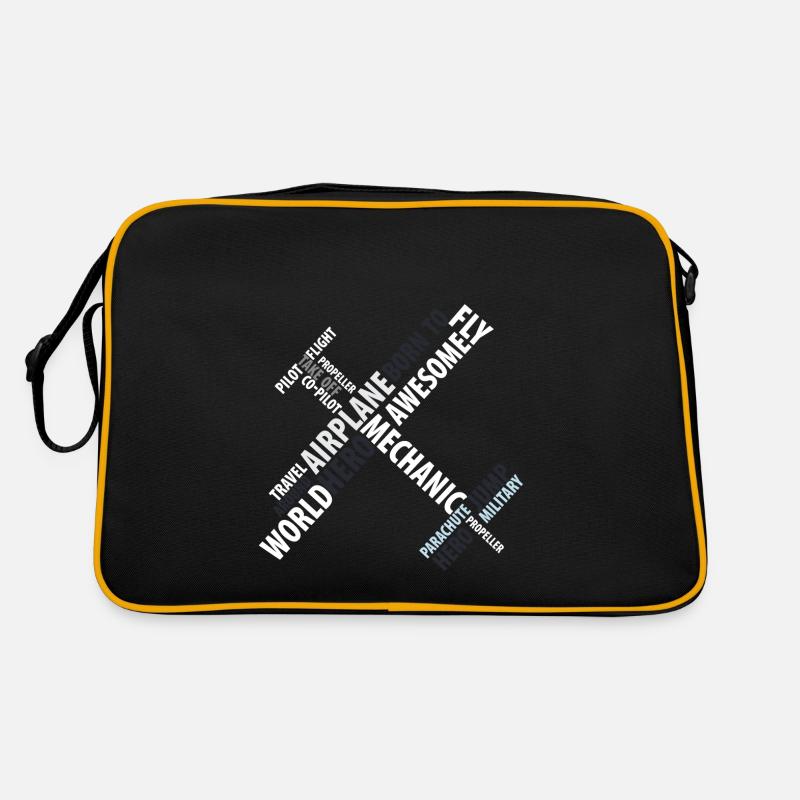 airplane - Retro Bag - black/gold
