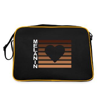 Afro Black History Melanin has no skin tone - Retro Bag - black/gold - Back