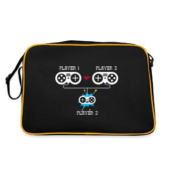Sex Reveal Party Gamer Player 3 - Sac Retro - noir/or - Dos