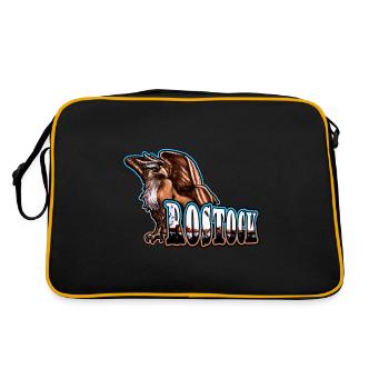 Rostock Greif Design | Yolo-Artwork - Retro Tasche - Schwarz/Gold - Hinten