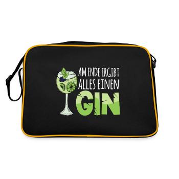 Gin Cocktail Tonic - Retro Tasche - Schwarz/Gold - Hinten