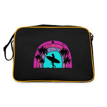 surf retro sunset - Sac Retro - noir/or - Dos