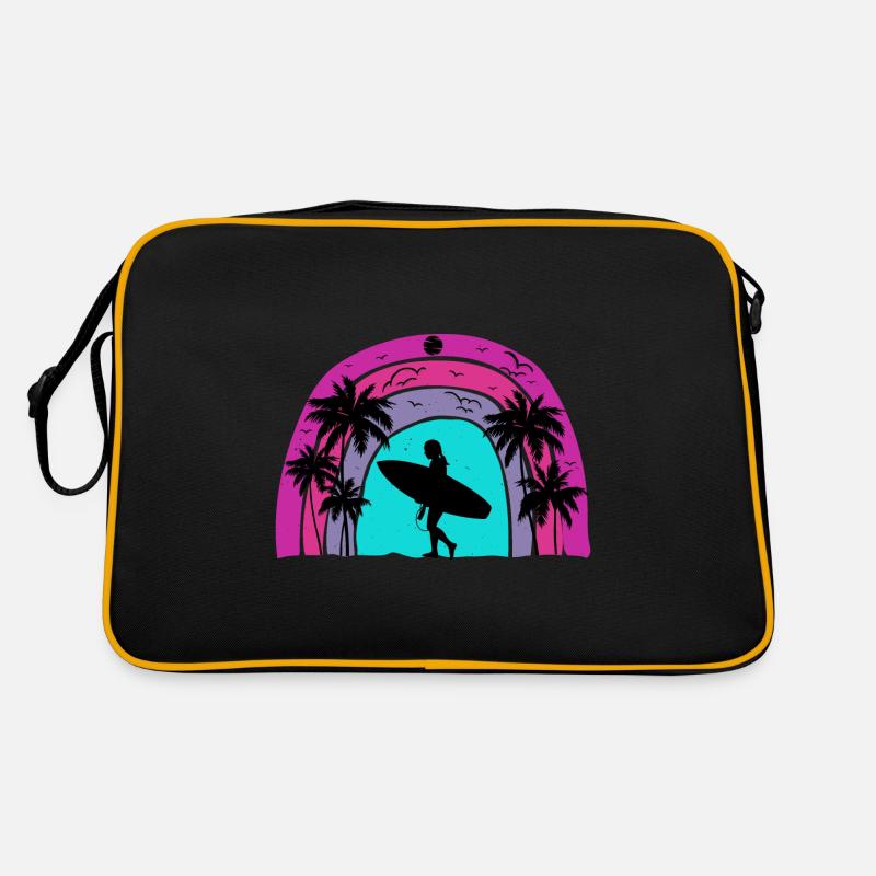 Surf Retro Sonnenuntergang Retro Tasche