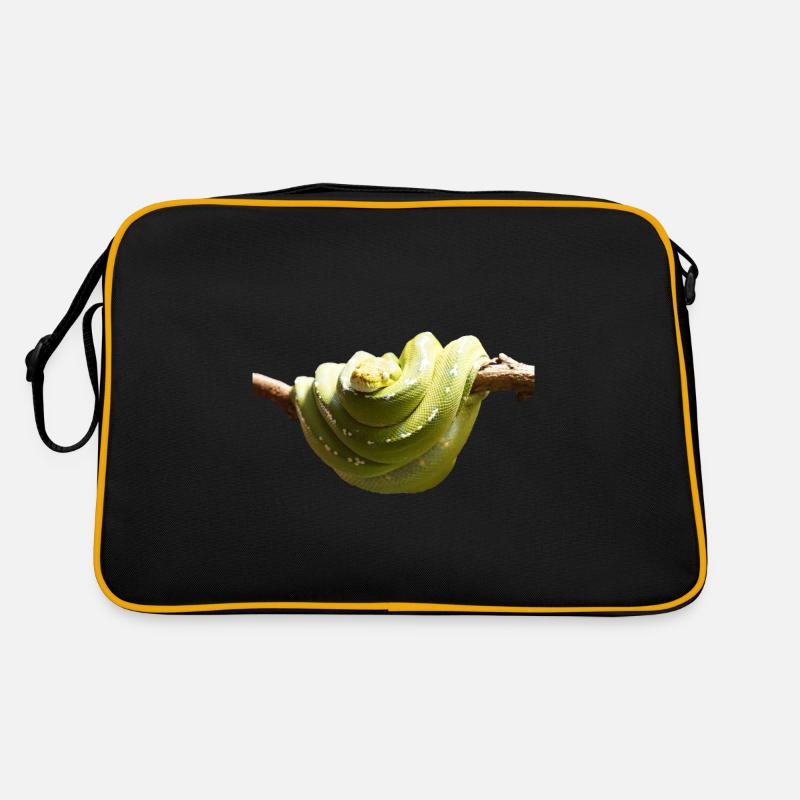 Der Baumpyton kann bis zu vier Meter lang werden Retro Tasche