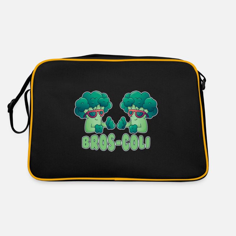 Broccoli Vegetables Vegan Vegetarian Retro Bag