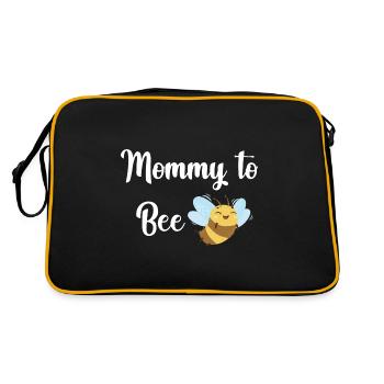 Mommy to bee flowers beekeeper environment honey - Retro Bag - black/gold - Back