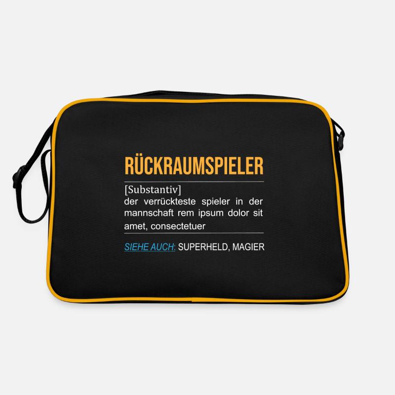Handball - Retro Tasche - Schwarz/Gold