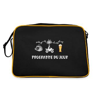 PROGRAMME DU JOUR - Sac Retro - noir/or - Dos
