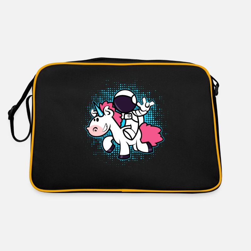 Astronaut Einhorn Retro Tasche
