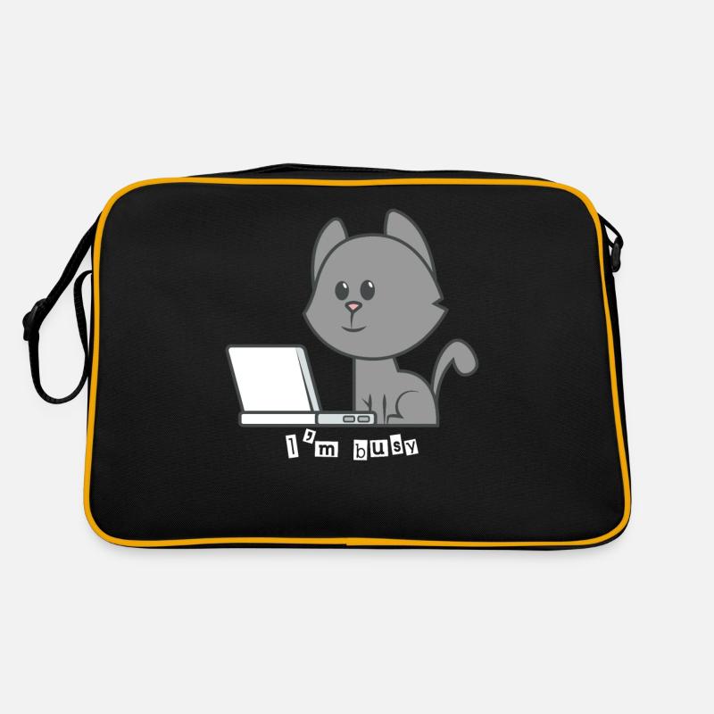 Ordinateur portable chat Sac Retro