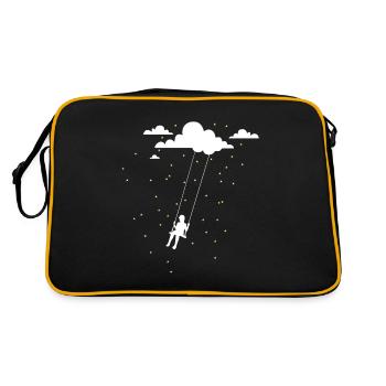 Schaukel Himmel Sterne - Retro Tasche - Schwarz/Gold - Hinten
