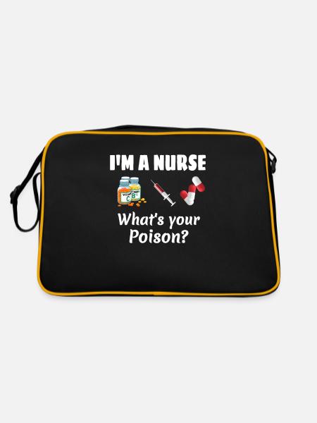 Infirmière - Sac Retro - noir/or - Dos