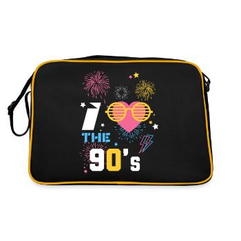 I Love The 90s - Sac Retro - noir/or - Dos