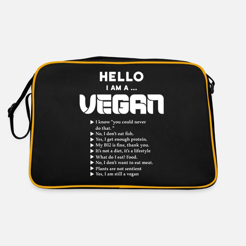 Je suis Vegan Sac Retro