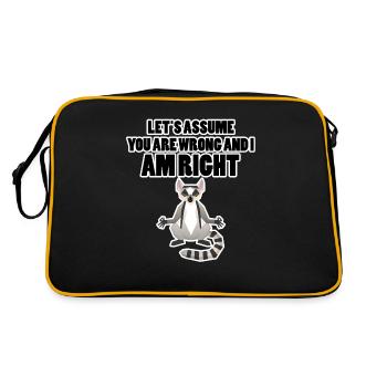 Lémur intelligent - Sac Retro - noir/or - Dos