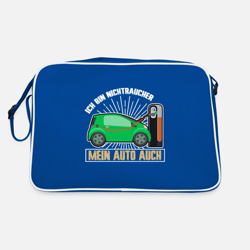 Elektroauto E-Auto Fahrer Retro Tasche