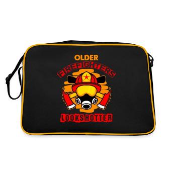 Firefighters are hot - fun shirt - Retro Bag - black/gold - Back