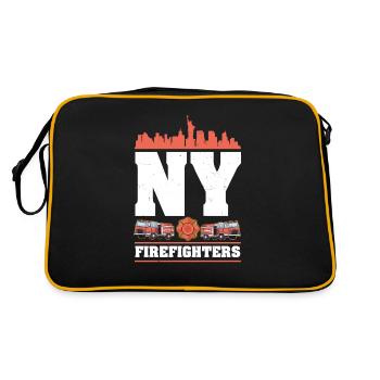 New York Firefighter - Sac Retro - noir/or - Dos
