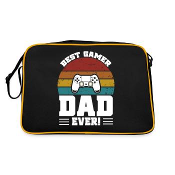 Gamer Dad Vatertag Papa Dad für Vater Geschenk - Retro Tasche - Schwarz/Gold - Hinten
