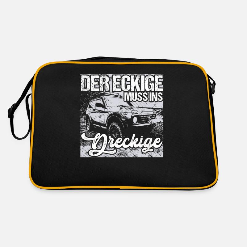 Der Eckige muss ins Dreckige Offroad Lada Niva 4x4 Retro Tasche