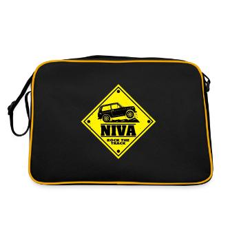 Lada Niva Offroad SUV gift - Retro Bag - black/gold - Back