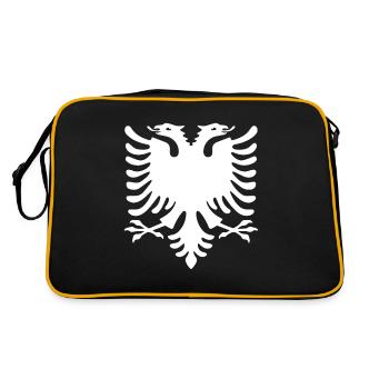 Albanie Drapeau Kosovo Balkans Shqiptar Cadeau - Sac Retro - noir/or - Dos