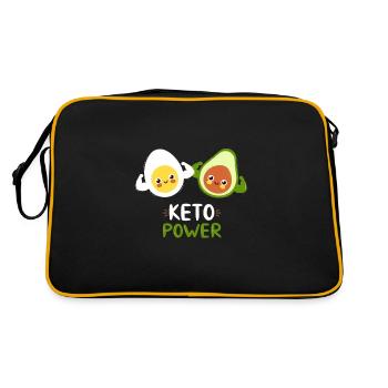 Keto power - Retro Bag - black/gold - Back