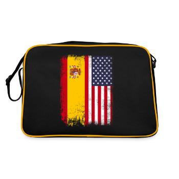 Drapeau espagnol des États-Unis d'Amérique - Sac Retro - noir/or - Dos