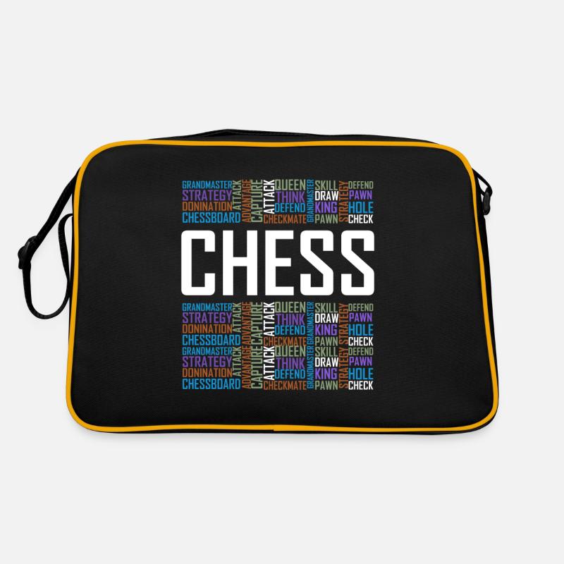 Chemise d'échecs, cadeaux d'échecs, échecs Sac Retro