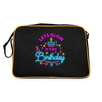 Lets Glow Party est mon idée de cadeau de fête d'anniversaire - Sac Retro - noir/or - Dos