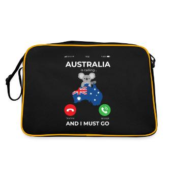 Australia is Calling Holiday Gift - Retro Bag - black/gold - Back
