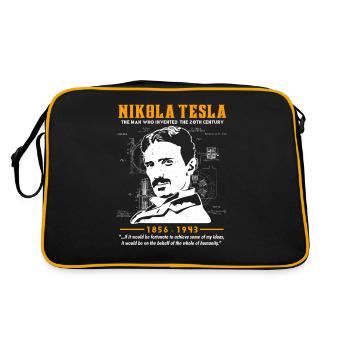 Nikola Tesla, inventeur mathématicien de l'électricité - Sac Retro - noir/or - Dos