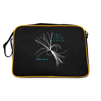 Maxwell Gleichungen Physiker Wissenschaft Physik - Retro Tasche - Schwarz/Gold - Hinten