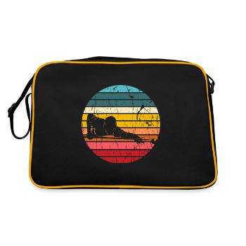 Billard Sprüche Retro Vintage Pool Billardspieler - Retro Tasche - Schwarz/Gold - Hinten