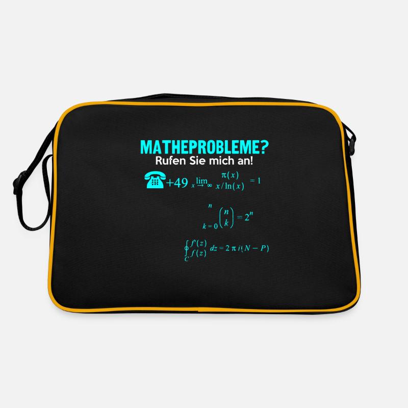 Matheprobleme Mathe Lehrer Nachilfe Geschenk - Retro Tasche - Schwarz/Gold