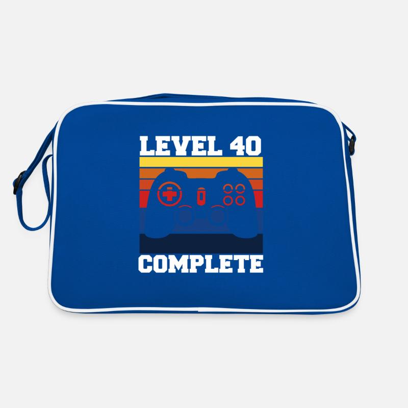 Level 40 Jahre Geburtstag Geschenkidee Retro Tasche