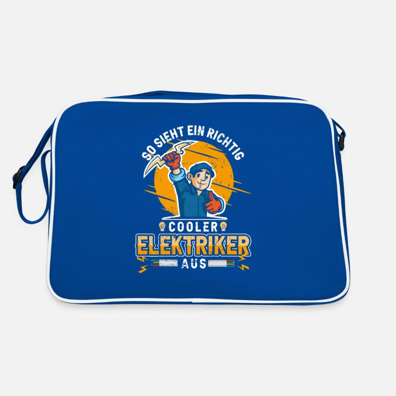 Cooler Elektriker Beruf Lustiger Sprüche Retro Tasche