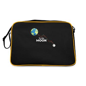 To the Moon - Bourse Meme Stock Trading Actions - Sac Retro - noir/or - Dos