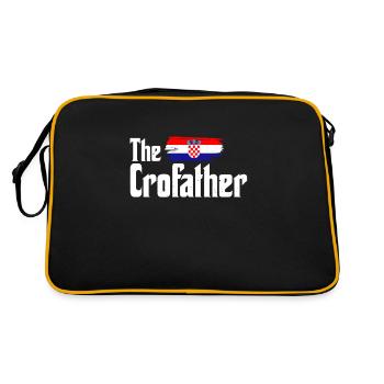 Croatie Drapeau Hrvatska Papa Jugo Père Balkan - Sac Retro - noir/or - Dos