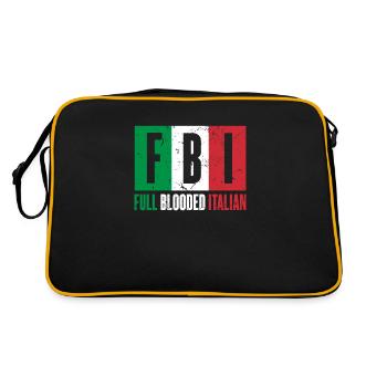 Italia FBI Full Blooded Italian Italy Gift - Retro Bag - black/gold - Back