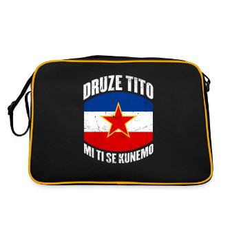 Tito SFRJ Yougoslavie Balkans Druze Tito - Sac Retro - noir/or - Dos