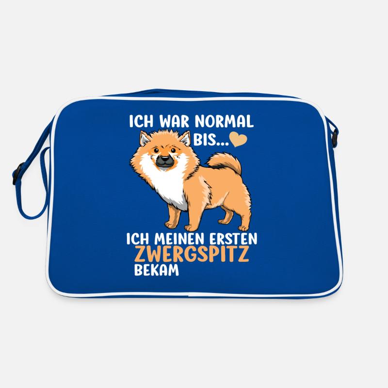 Pomeranian Zwergspitz Hundemotiv geschenk Retro Tasche