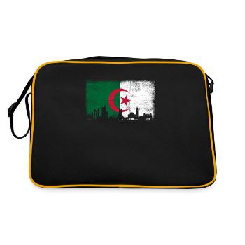 Algérie drapeau football équipe fan cadeau - Sac Retro - noir/or - Dos
