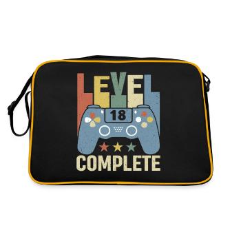 Level 18 Complete 18th Birthday 18 Years Gift - Retro Bag - black/gold - Back