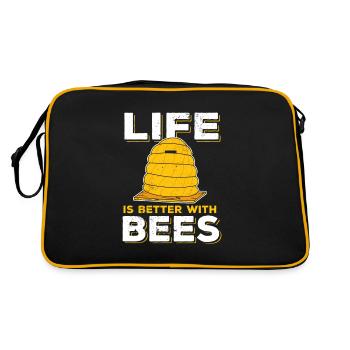 Apices Abeilles Abeilles Nid d’abeilles Miel - Sac Retro - noir/or - Dos