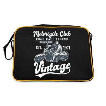 Motorcycle born in 1971 birthday Biker 51 years - Retro Bag - black/gold - Back